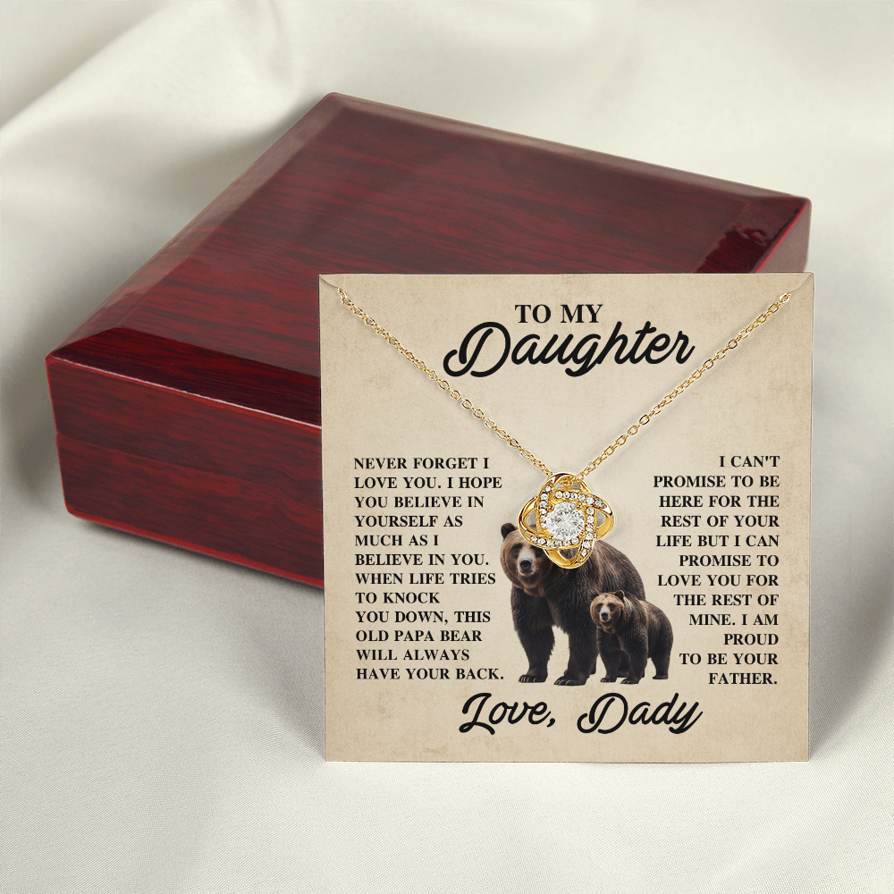 Dad's Gift for Daughter – Beautiful Love Knot Necklace