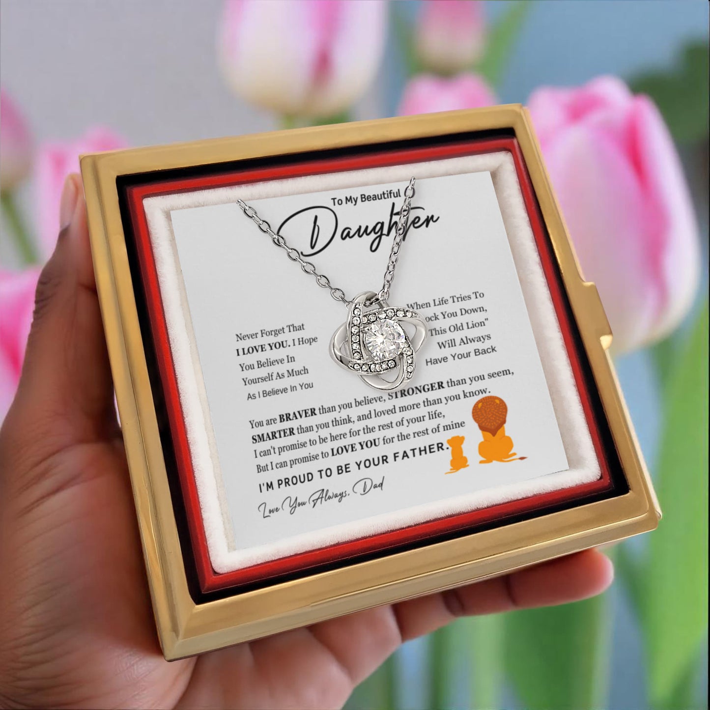 Love Knot with Rotating Rose Gift Box