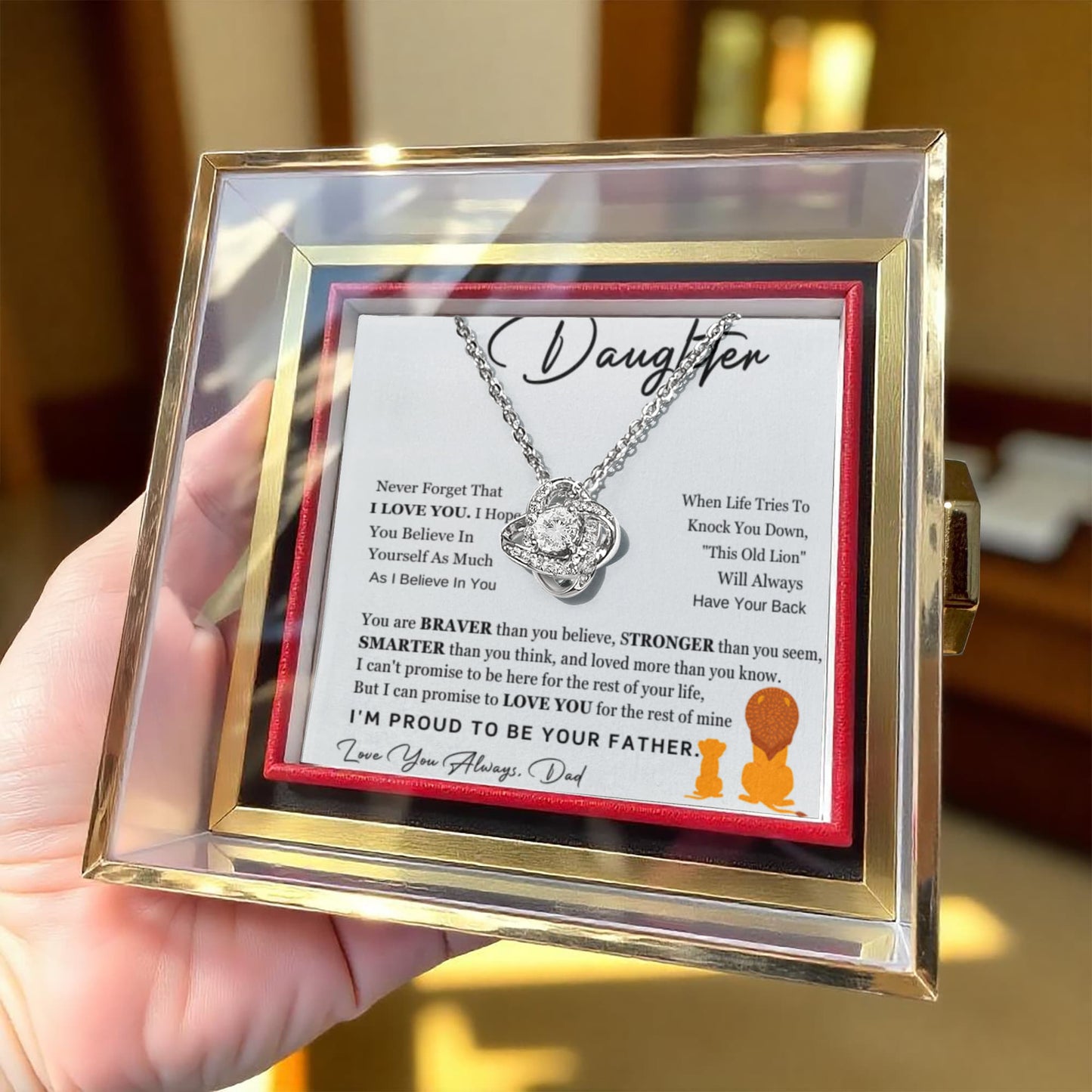 Love Knot with Rotating Rose Gift Box