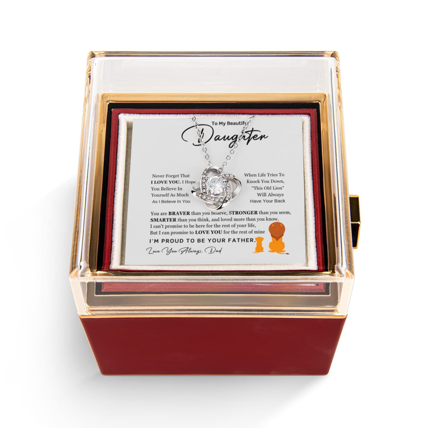 Love Knot with Rotating Rose Gift Box