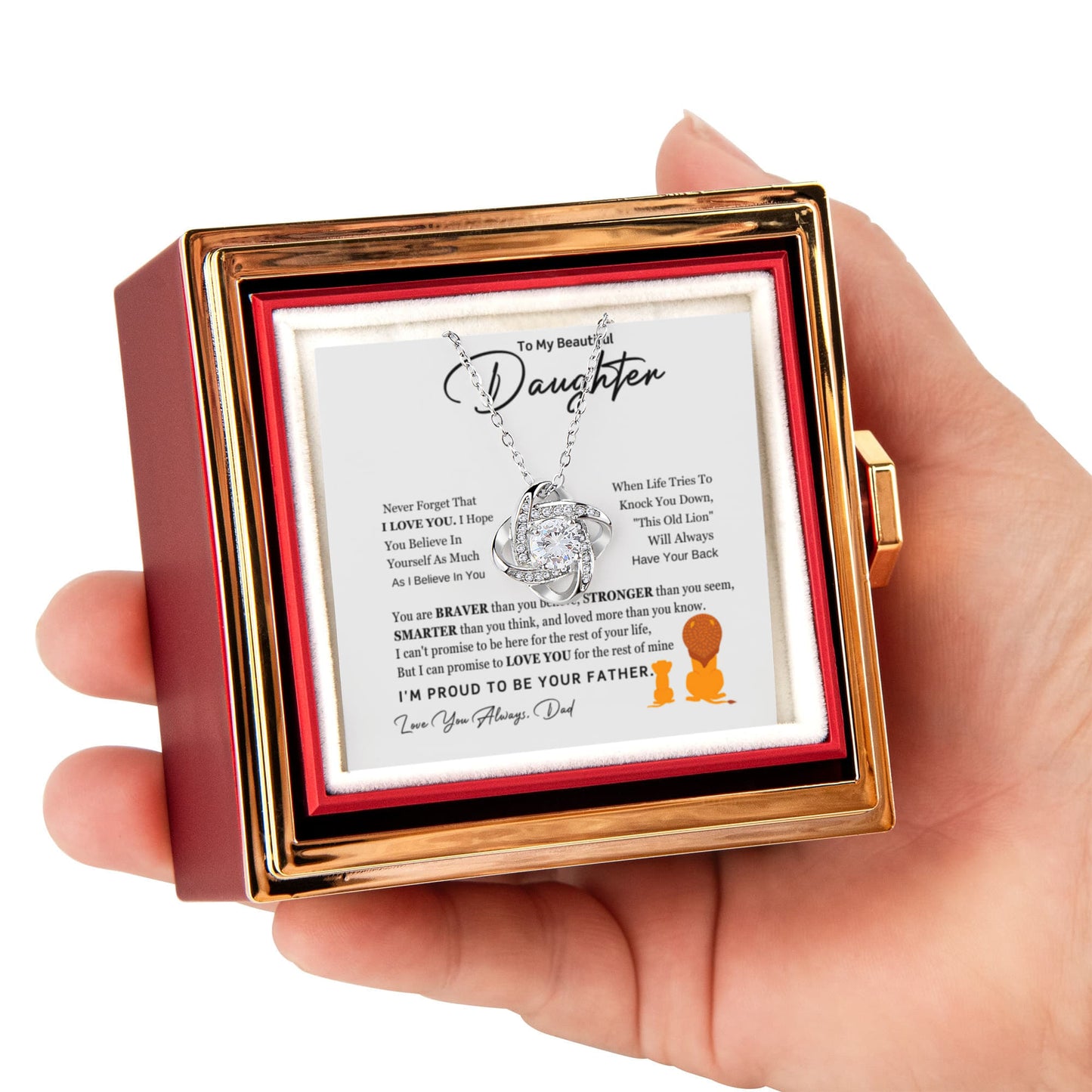 Love Knot with Rotating Rose Gift Box
