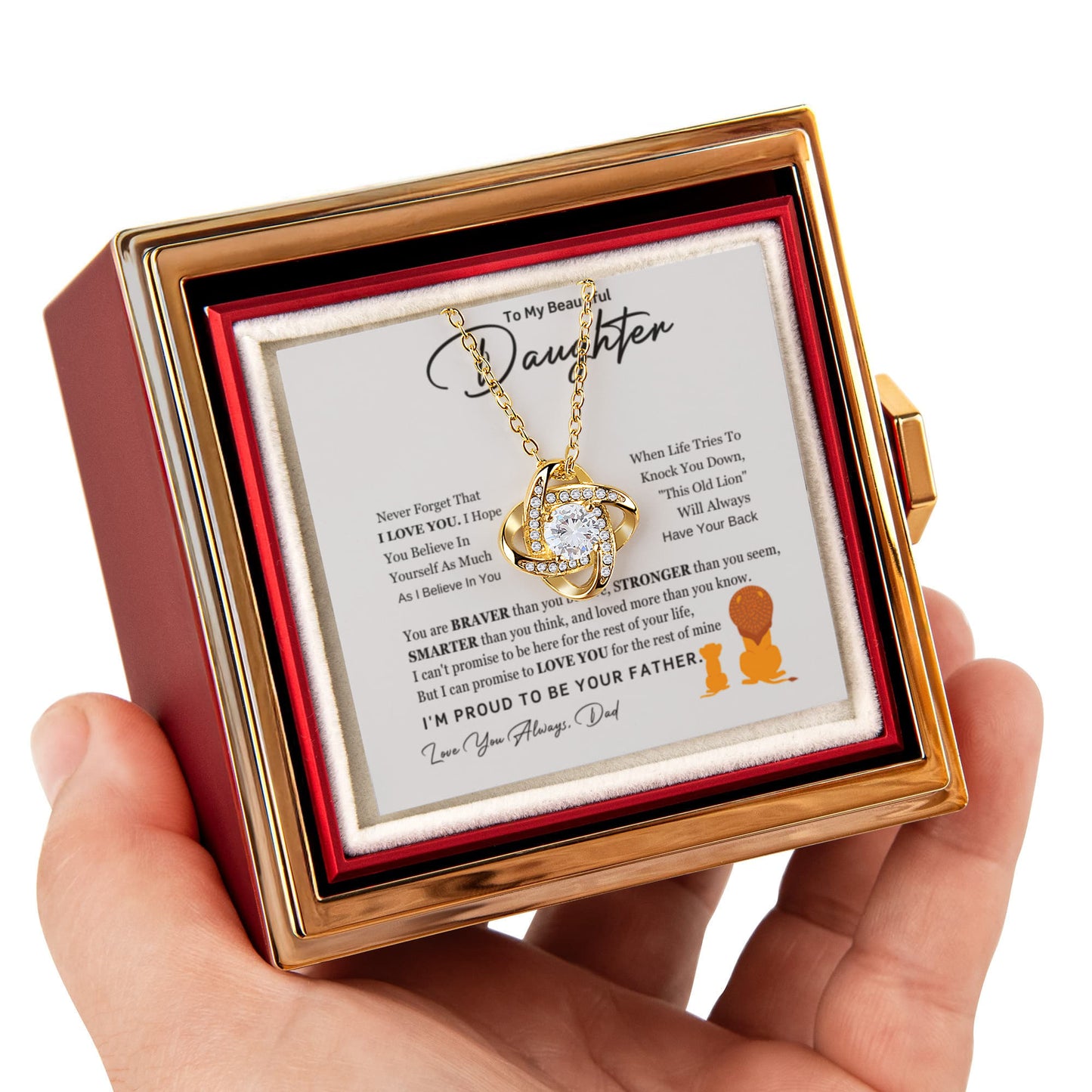 Love Knot with Rotating Rose Gift Box