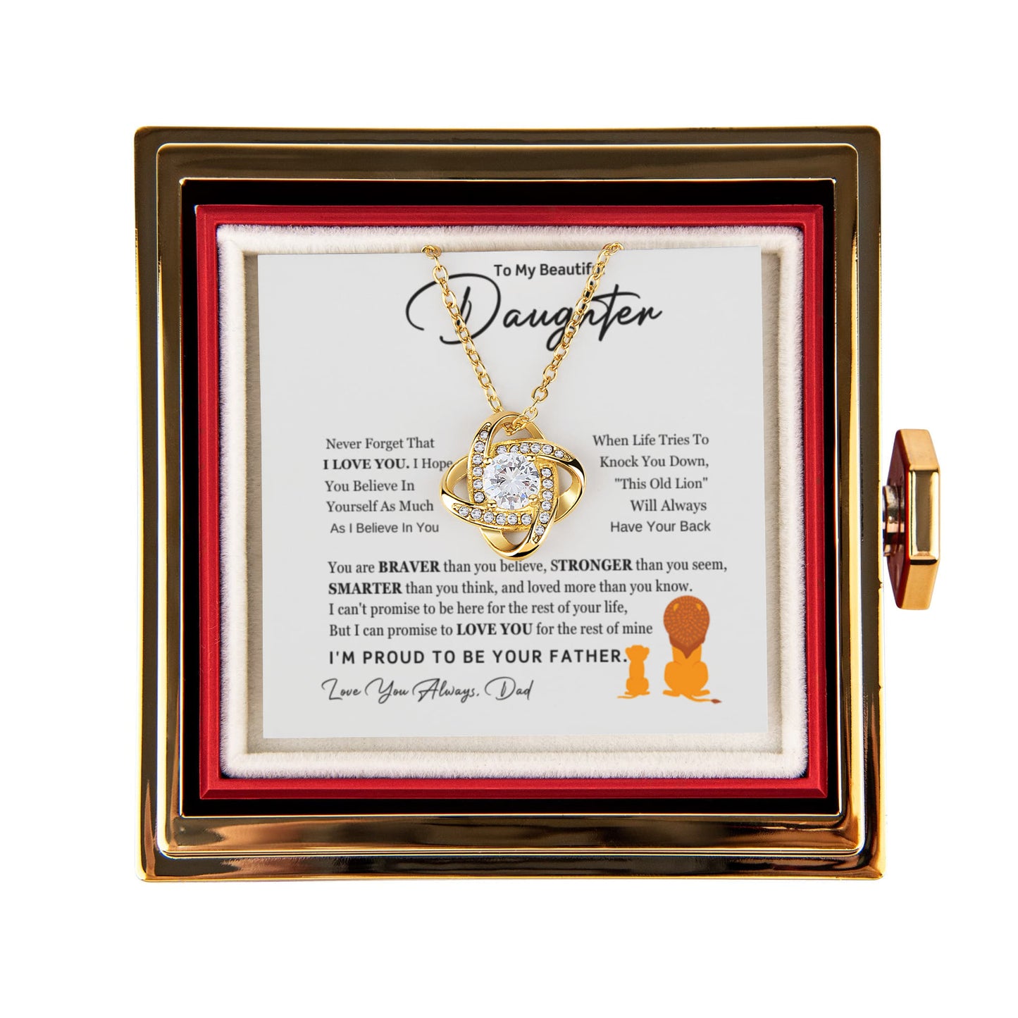 Love Knot with Rotating Rose Gift Box