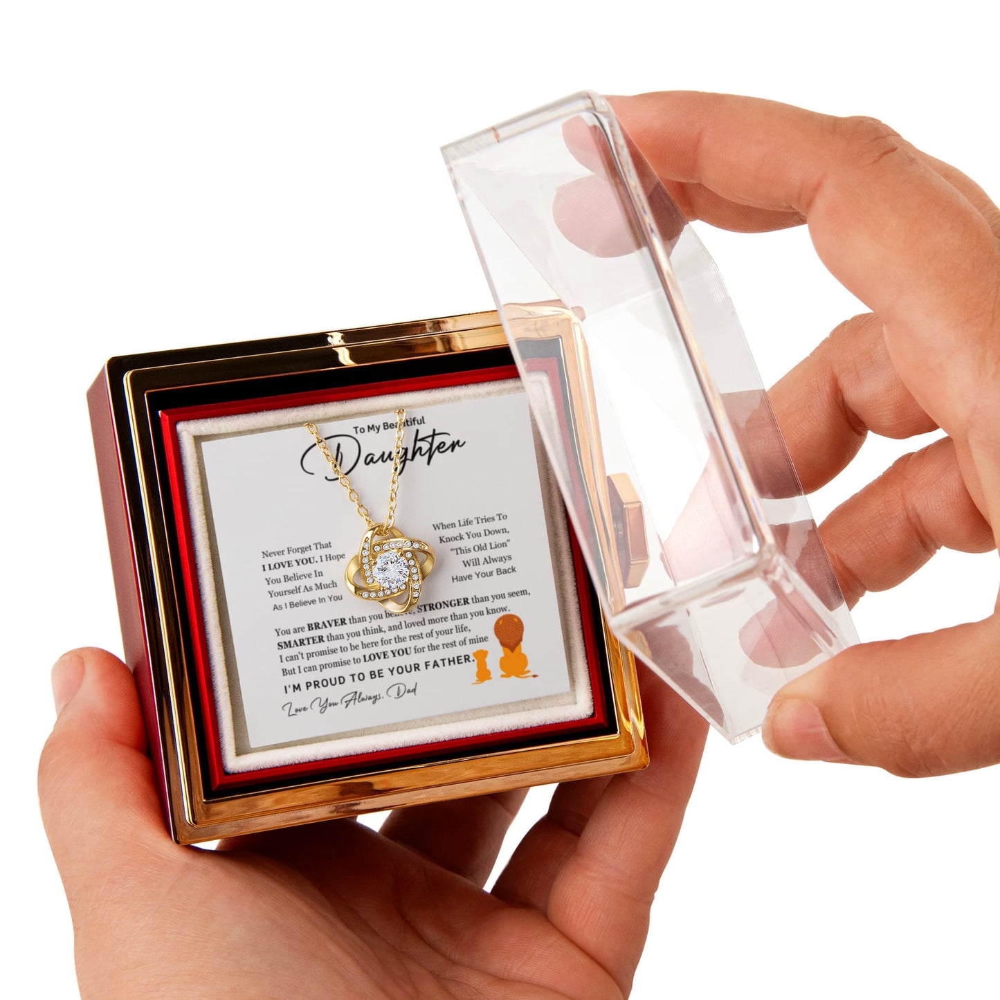 Love Knot with Rotating Rose Gift Box
