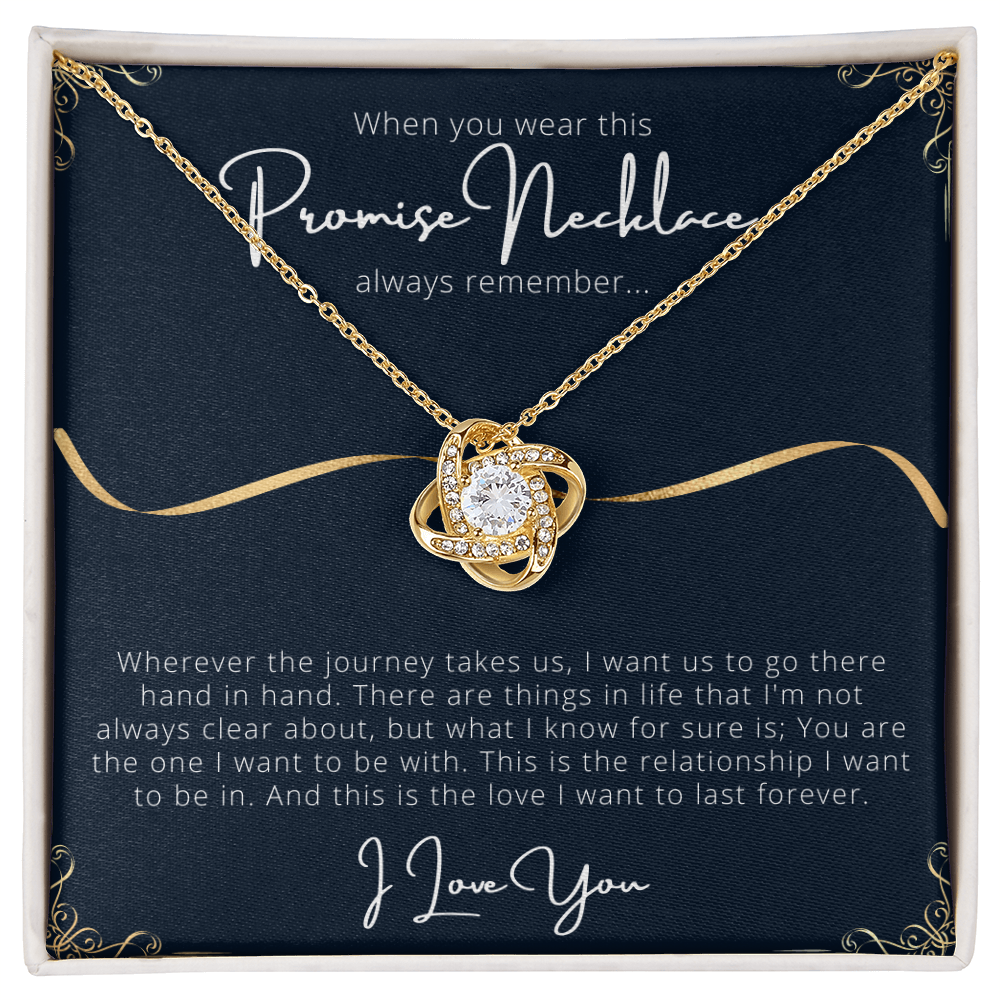 To My Wife or Girlfriend I Love You - Forever Love Knot Necklace Gift Box