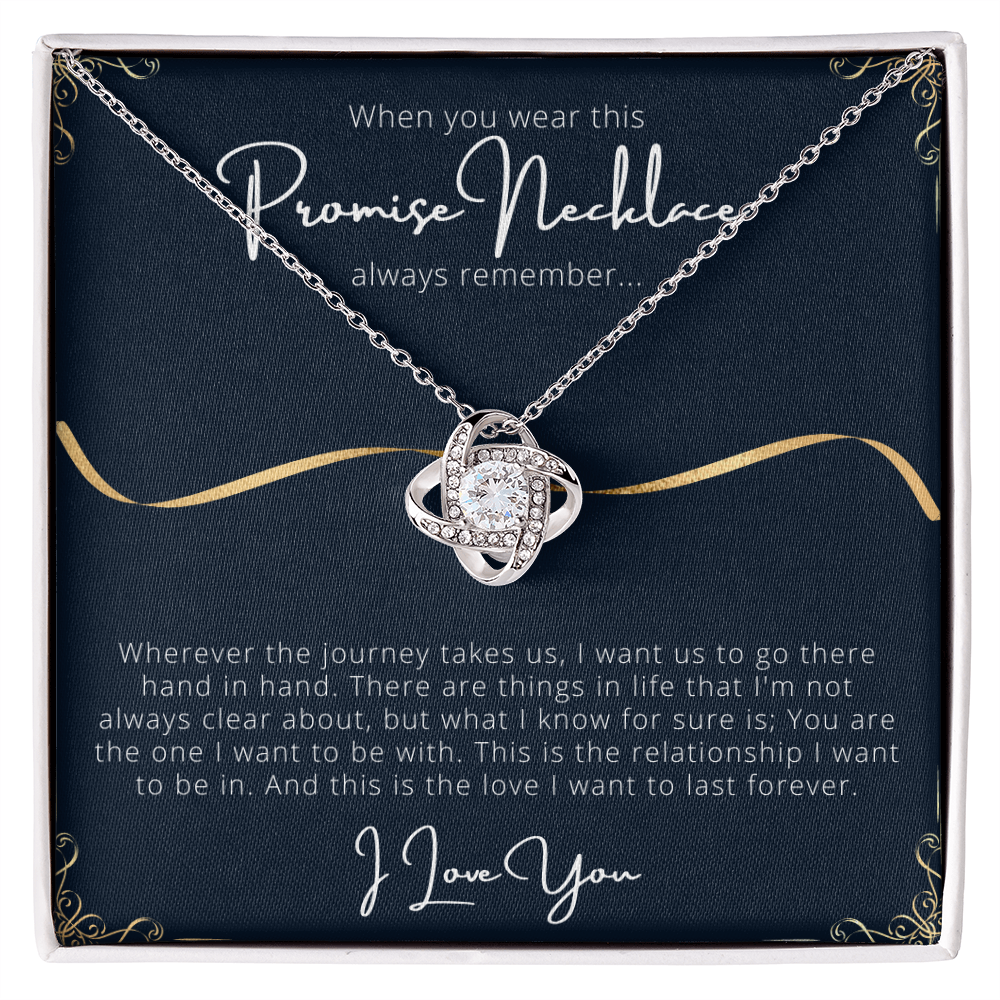 To My Wife or Girlfriend I Love You - Forever Love Knot Necklace Gift Box