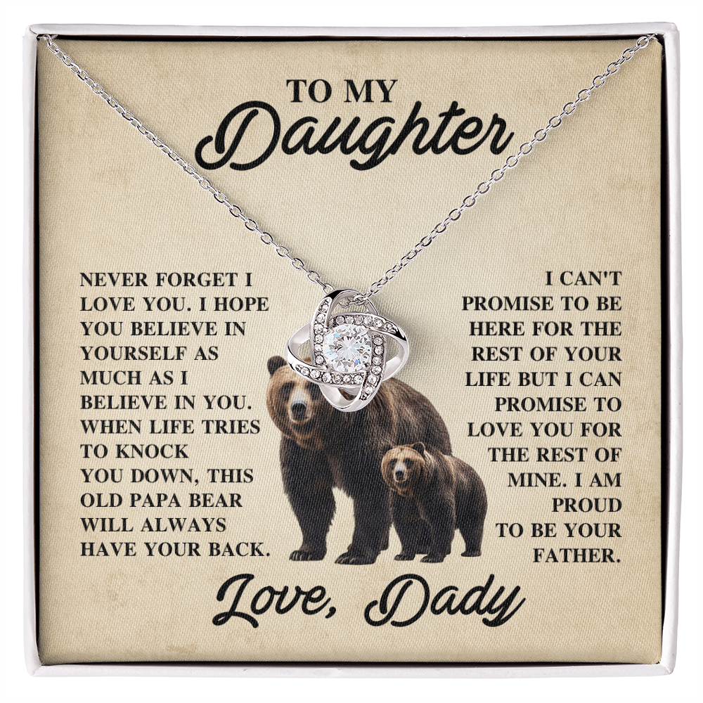 Dad's Gift for Daughter – Beautiful Love Knot Necklace