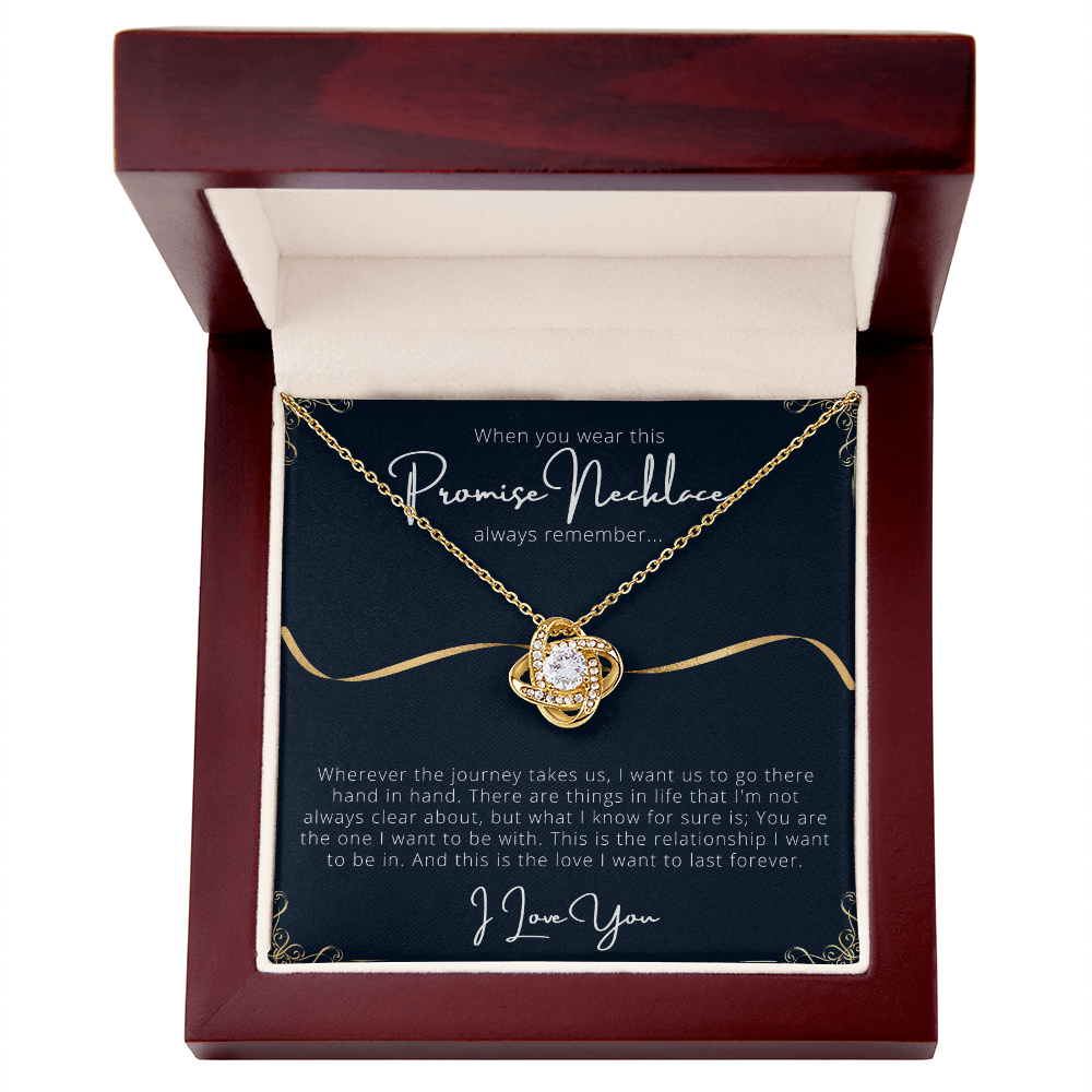 To My Wife or Girlfriend I Love You - Forever Love Knot Necklace Gift Box