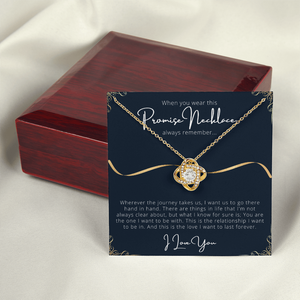 To My Wife or Girlfriend I Love You - Forever Love Knot Necklace Gift Box