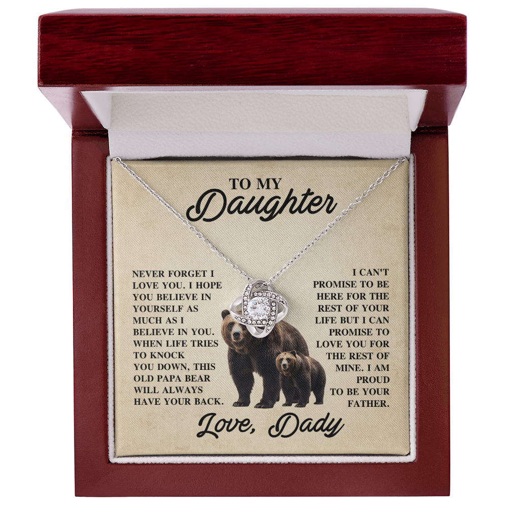 Dad's Gift for Daughter – Beautiful Love Knot Necklace