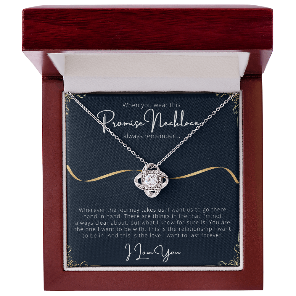 To My Wife or Girlfriend I Love You - Forever Love Knot Necklace Gift Box