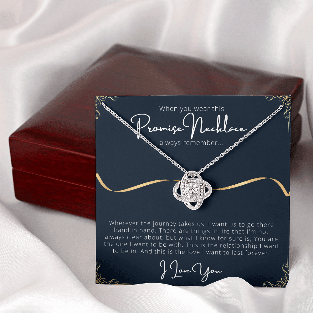 To My Wife or Girlfriend I Love You - Forever Love Knot Necklace Gift Box