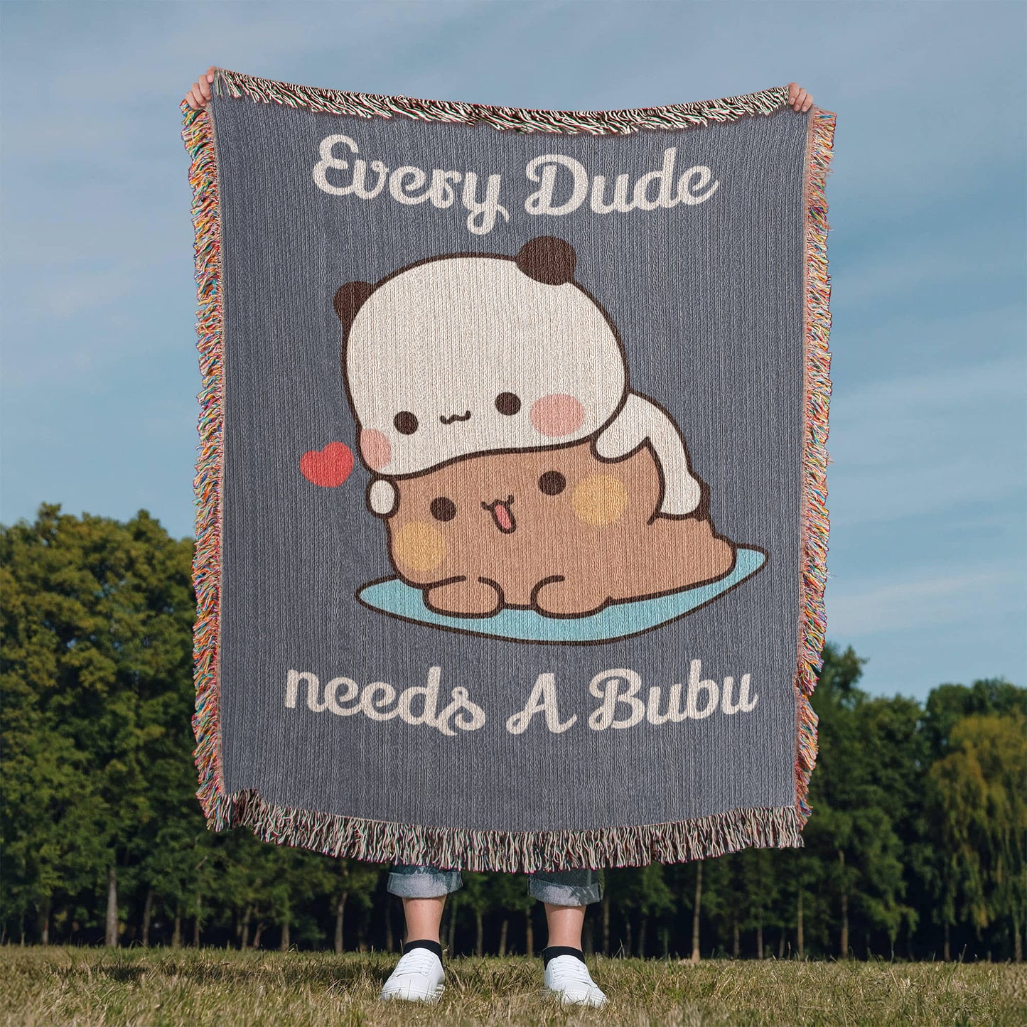 Woven Blanket,Couple Name  Blanket Cute Bear  Anime Lover Gift Kawaii Gift