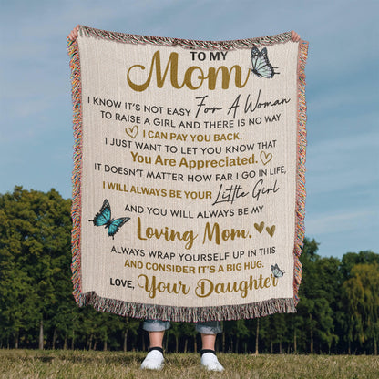 Cozy Woven Blanket Gift for Mom – Thoughtful and Heartwarming Keepsake