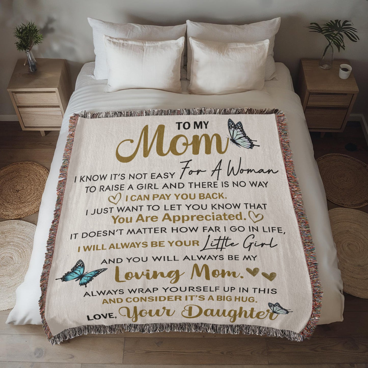 Cozy Woven Blanket Gift for Mom – Thoughtful and Heartwarming Keepsake