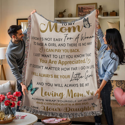 Cozy Woven Blanket Gift for Mom – Thoughtful and Heartwarming Keepsake