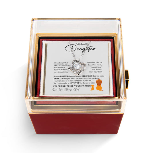 Love Knot with Rotating Rose Gift Box