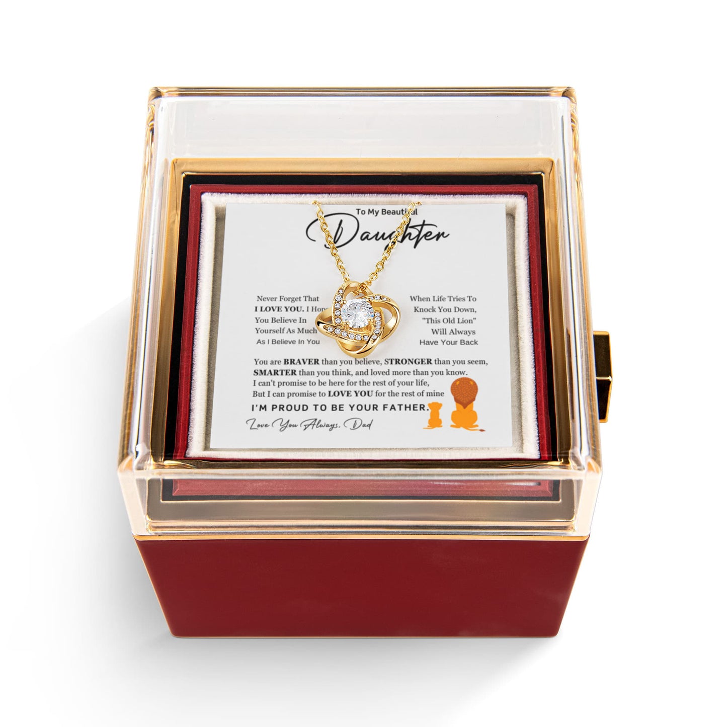 Love Knot with Rotating Rose Gift Box