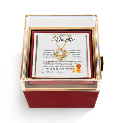 Love Knot with Rotating Rose Gift Box